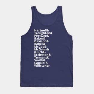 All 13 Doctors, plus Hurt Tank Top